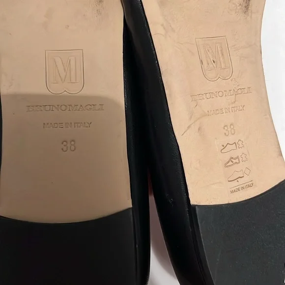 Bruno Magli black bow flats 38 - Picture 4 of 5